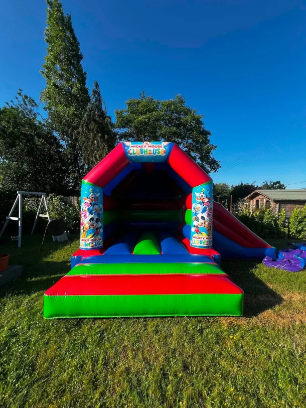 Mickey Mouse Green And Red Castle With Side Slide