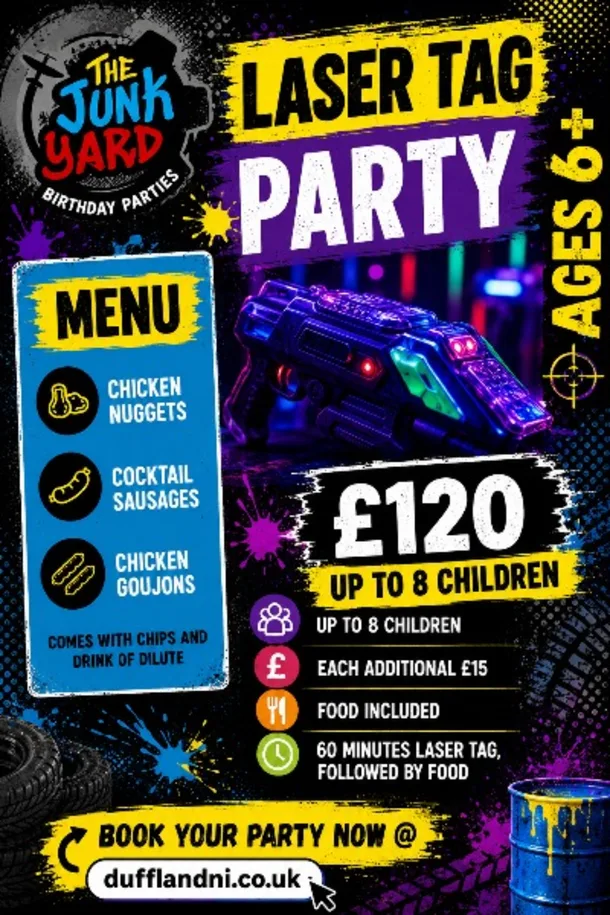 The Junk Yard Party Bookings - Laser Tag Party