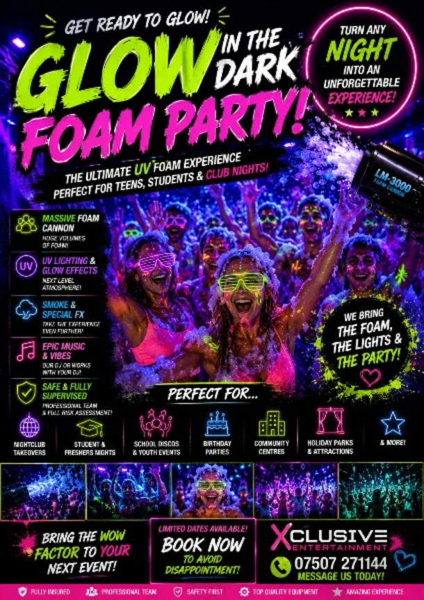 Glow In The Dark Foam Party
