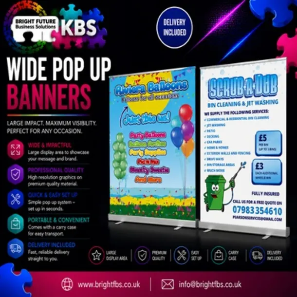 Wide Pop Up Banners