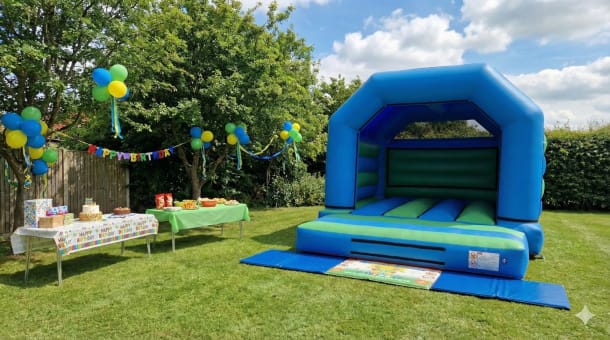 Blue-green Bouncy Castle