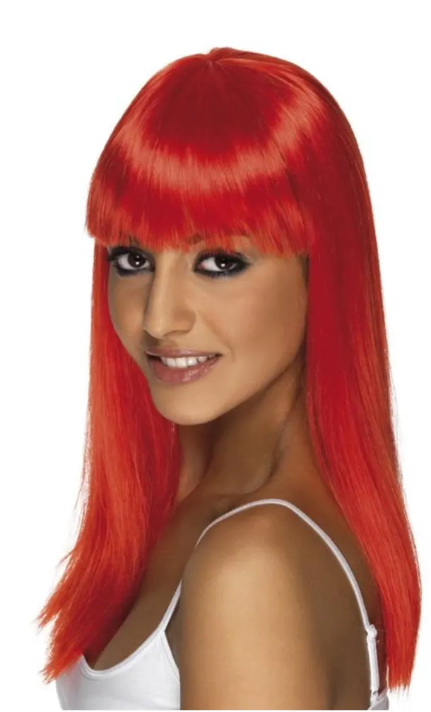 Glamourama Neon Red Wig