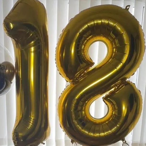 Helium Number Balloons
