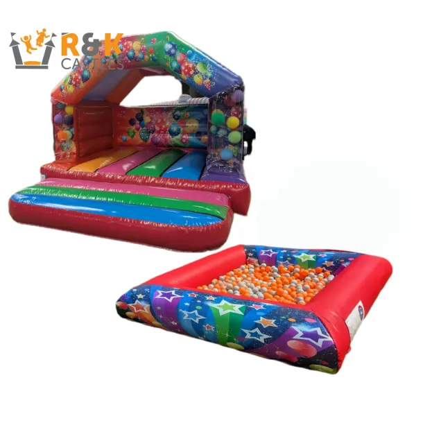 Stars And Balloon Package 12x12ft Balloons Castle With Our Stars Ball Pit