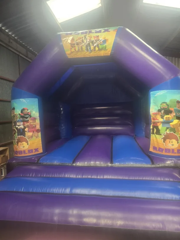 Blue And Purple A Frame Bouncy Castle Roblox