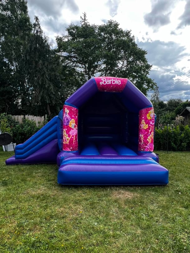 Barbie Blue And Purple Castle With Side Slide