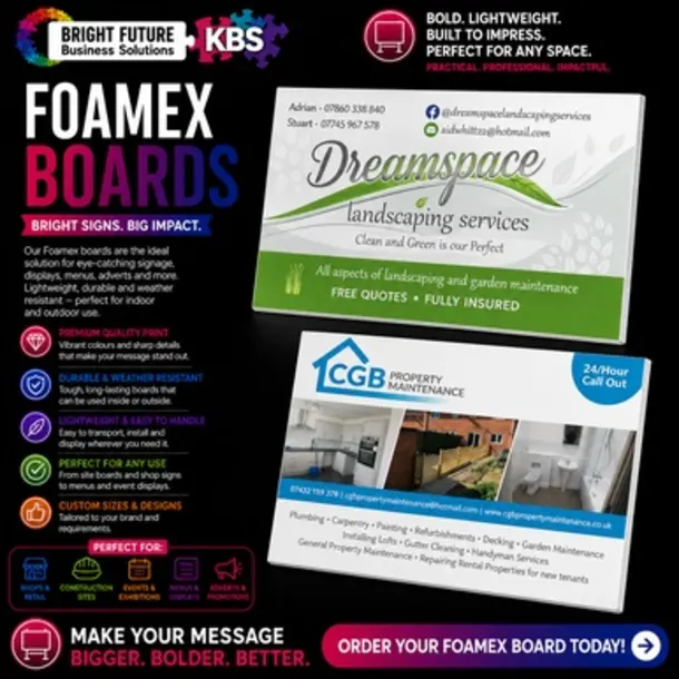 Foamex Boards - Single Sided