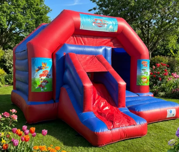 Red And Blue Combo Castle - Paw Patrol Theme