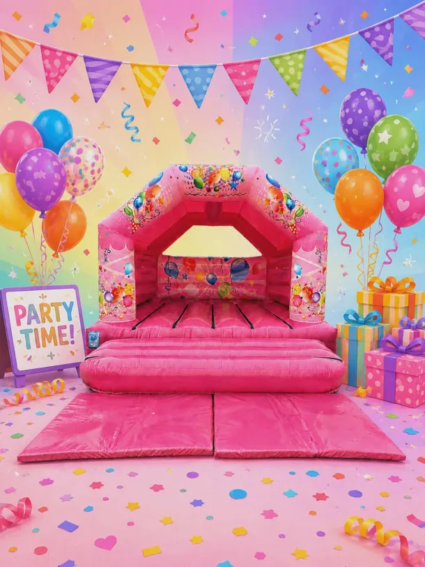 Pink Celebration Castle 12ft X 15ft