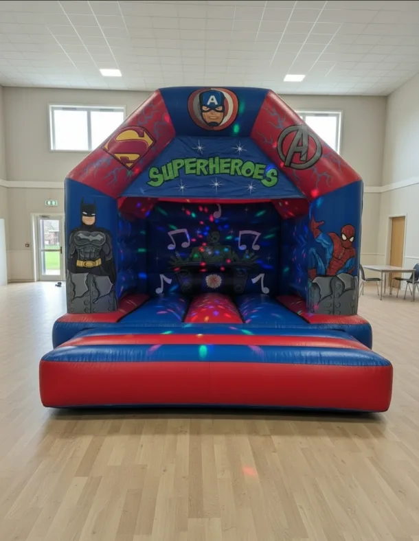 Superhero Disco Bouncy Castle