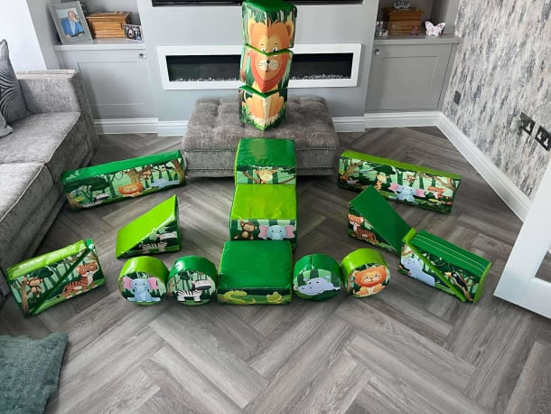 18-piece Jungle Soft Play Set No Ball Pit