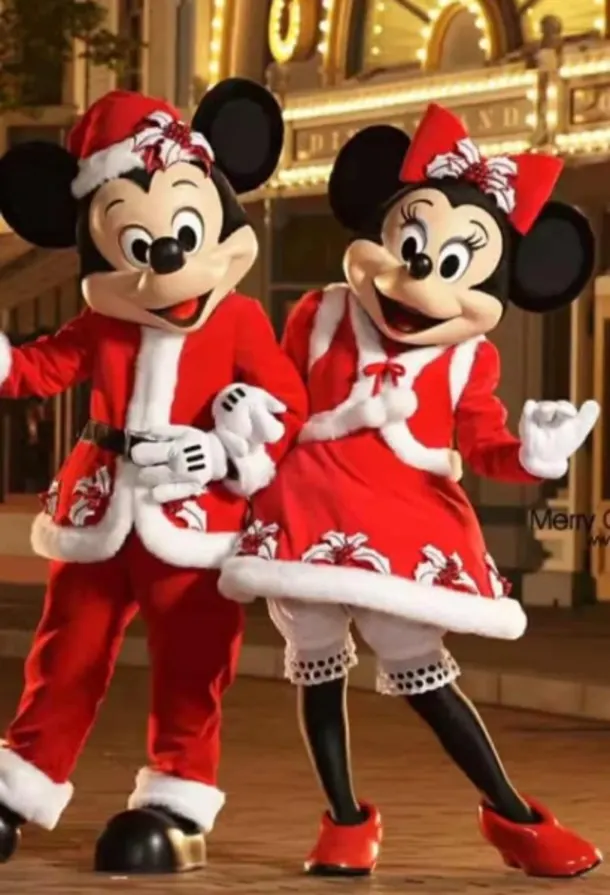 Mickey And Minnie Christmas Mascots