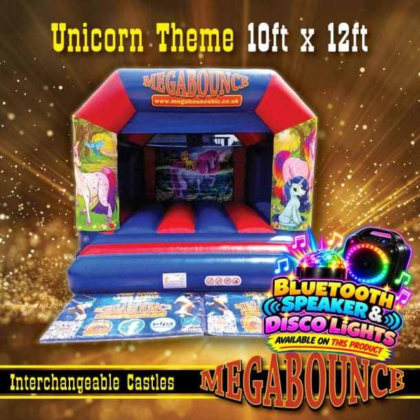 10ft X 12ft Unicorn Themed Bouncy Castle