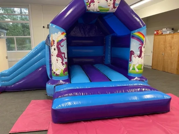 Blue And Purple Gloss Velcro Slide Castle