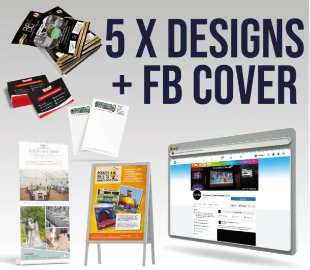 5 Designs Plus Facebook Cover
