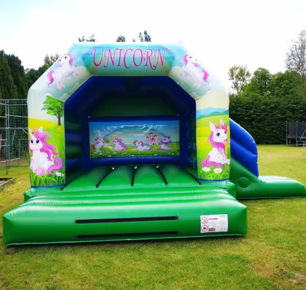 Unicorn 3 Slide Bouncy Castle