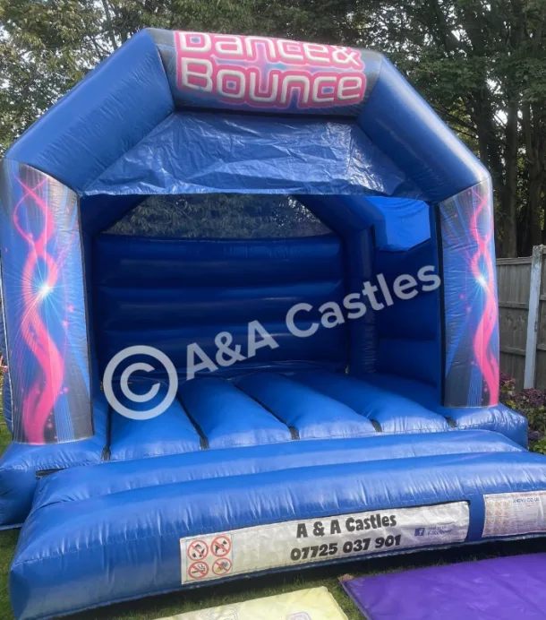 12ft X 12ft Blue Castle - Dance And Bounce Theme