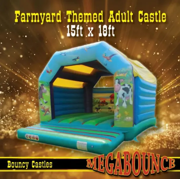 15ft X 18ft Farmyard Themed Adult Bouncy Castle