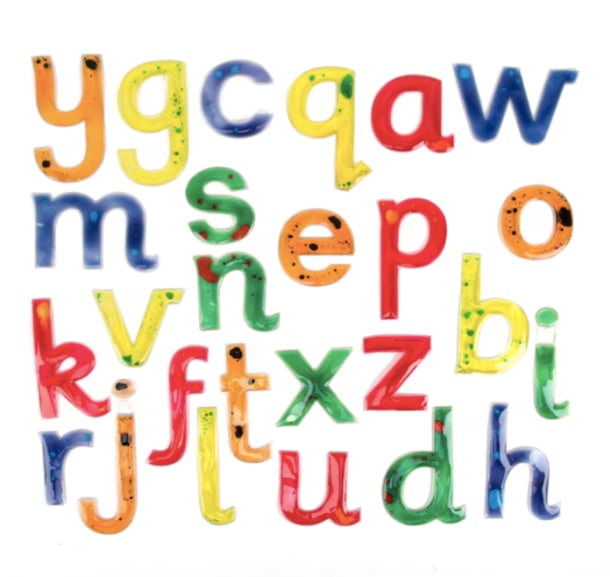 Alphabet Gel Letters Sensory Ideas