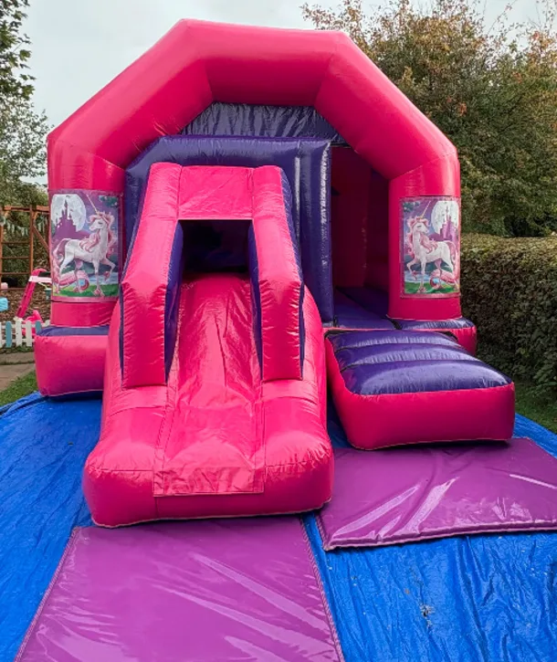 Pink And Purple Combo Castle - Unicorn Theme