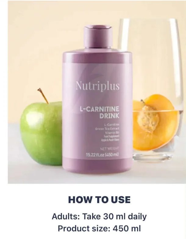Nutriplus L-carnitine Shot - Apple And Peach - 2 Week Supply