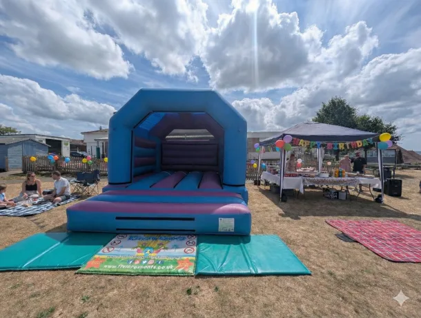 Blue And Purple Bouncy Castle