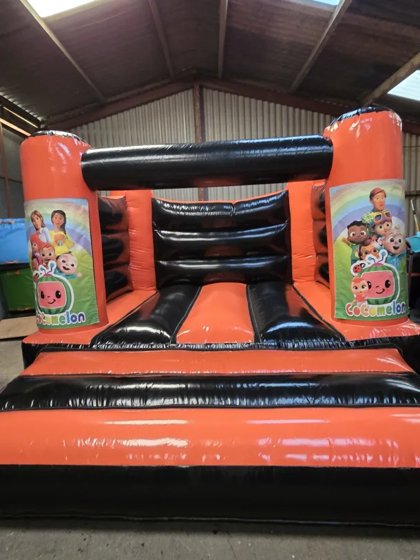 Orange And Black Cocomelon H Frame Bouncy Castle