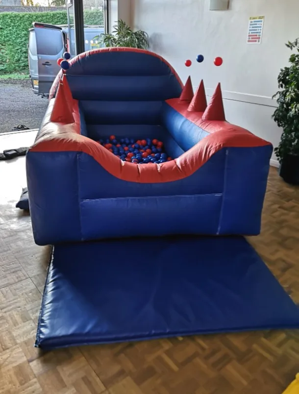 Blue And Red Ball Pit And Air Juggler