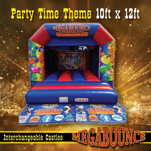 10ft X 12ft Party Time Themed Bouncy Castle
