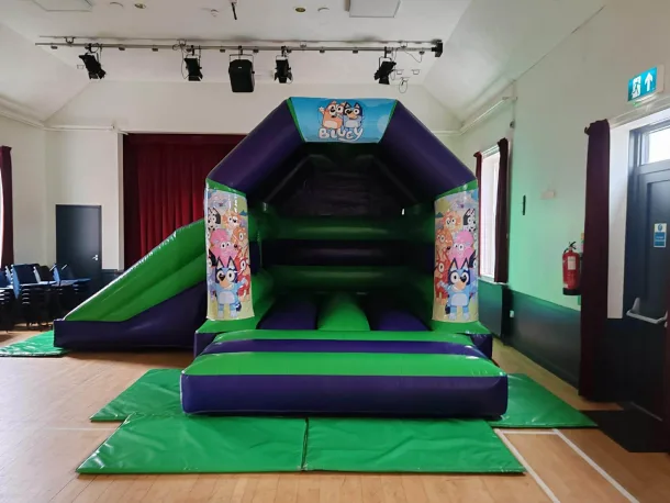 Bluey Green And Purple Castle With Side Slide