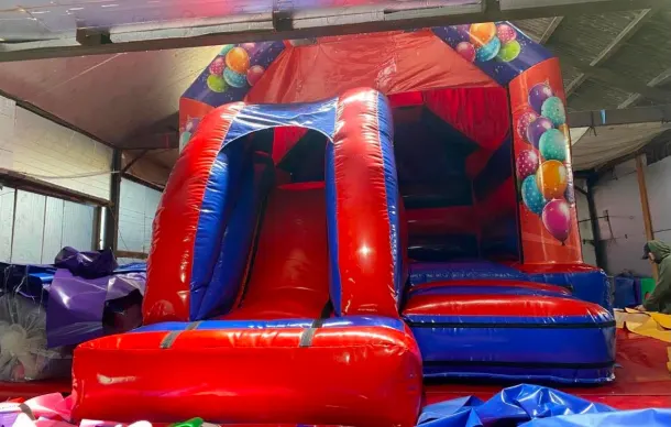 12x18ft Red Front Slide Combo