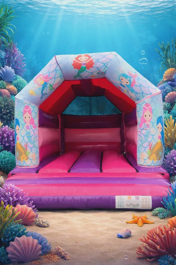 12ft Wide X 15ft Pink And Purple Mermaid Castle