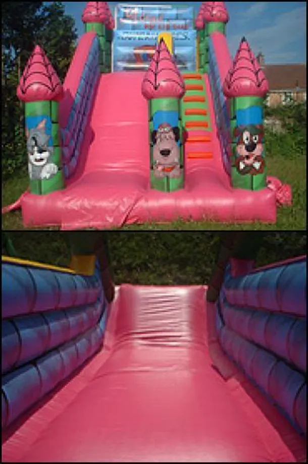 18ft X 16ft X 22ft  Baby Camelot Slide (pink)