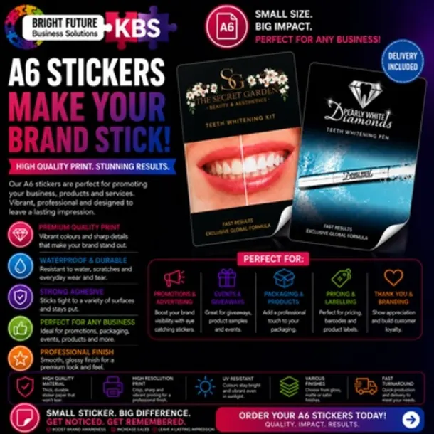 A6 Rectangle Stickers 148x105mm Pvc Waterproof