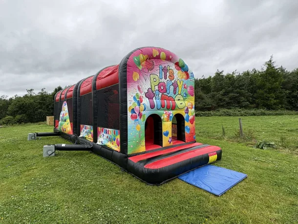 42ft Red And Black Party Time Obstacle Course