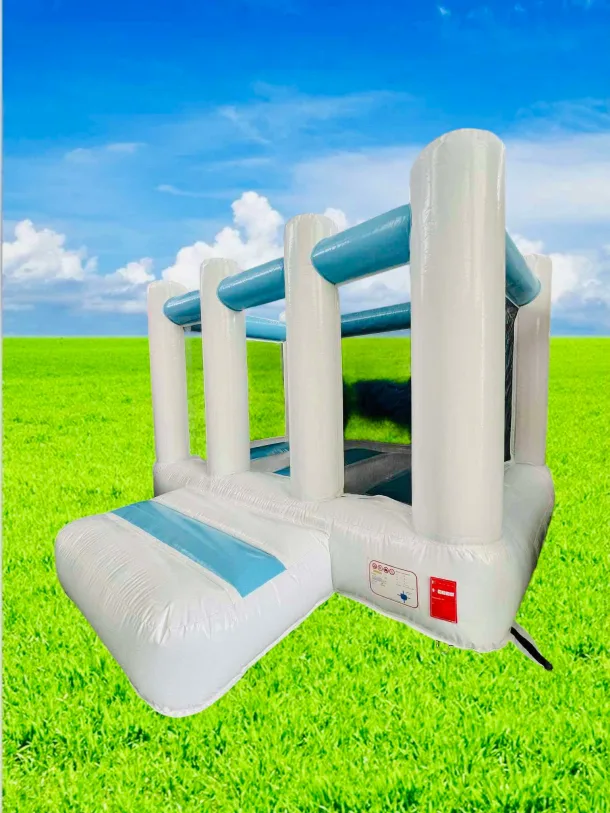 Baby Blue And White Pastel 12ft X 12ft Bouncy Castle
