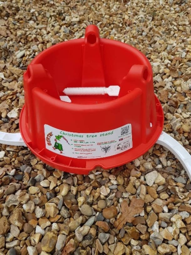 Red Santa Bertie Christmas Tree Stand