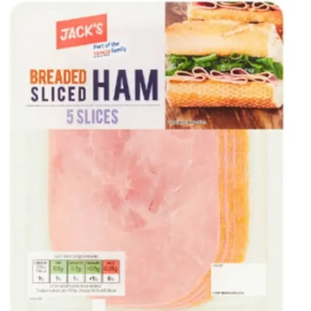 Jacks Breaded Sliced Ham 100g