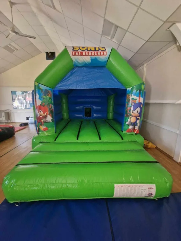 Green Sonic Bouncy Castle