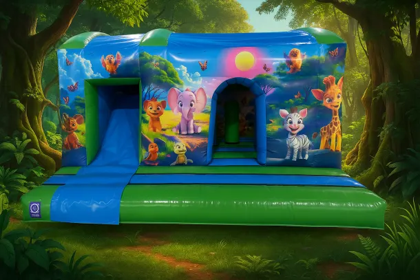 Jungle Activity Castle And Jungle Slide With Didi Cars