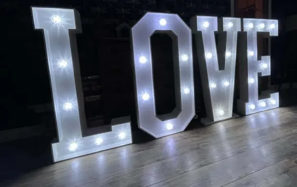 4ft Light Up Love Letters