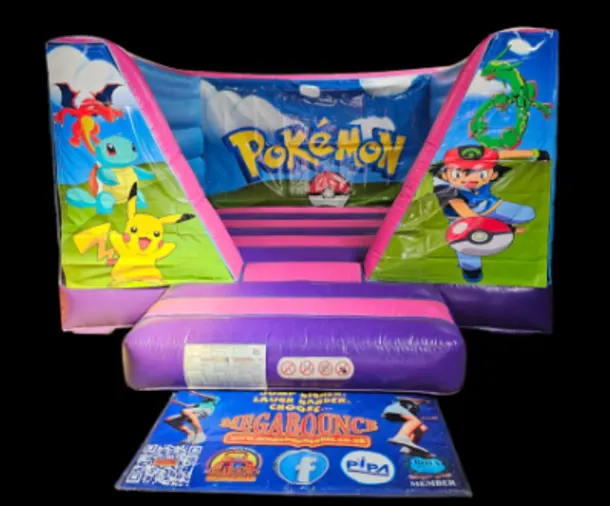 12ft X 12ft Low Height Pokemon Bouncy Castle