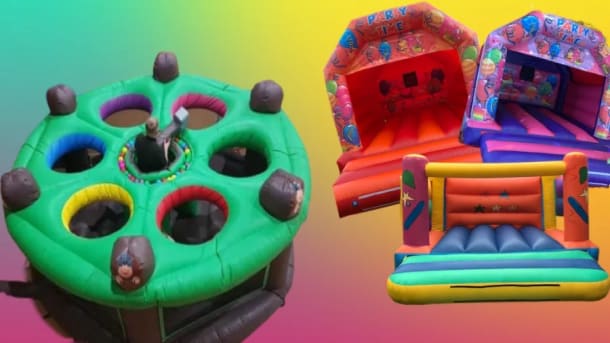 Whac-a-mole And Childrens Bouncy Castle