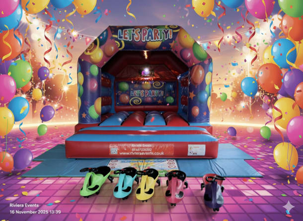 Lets Party Disco Bouncy Castle