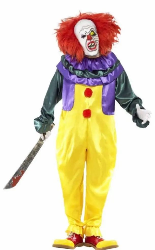 Horror Classic Clown Fancy Dress Costume (medium)