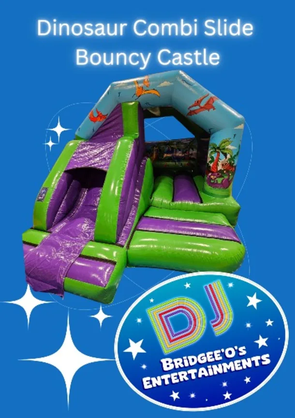 Dinosaur Themed Combo Slide Bouncy Castle
