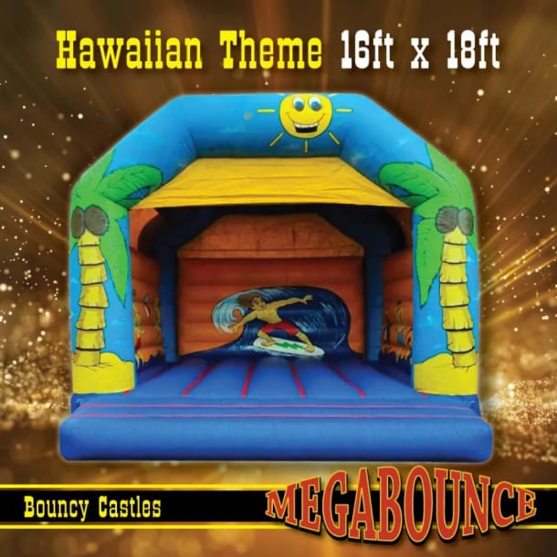 15ft X 18ft Hawaiian Themed Adult Bouncy Castle