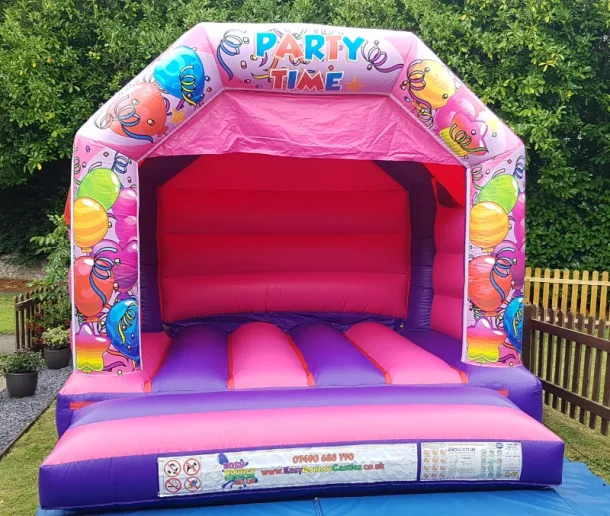 Pink Party Time Bouncy Castle