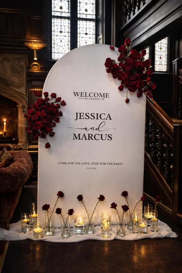 Luxury Floral Welcome Board