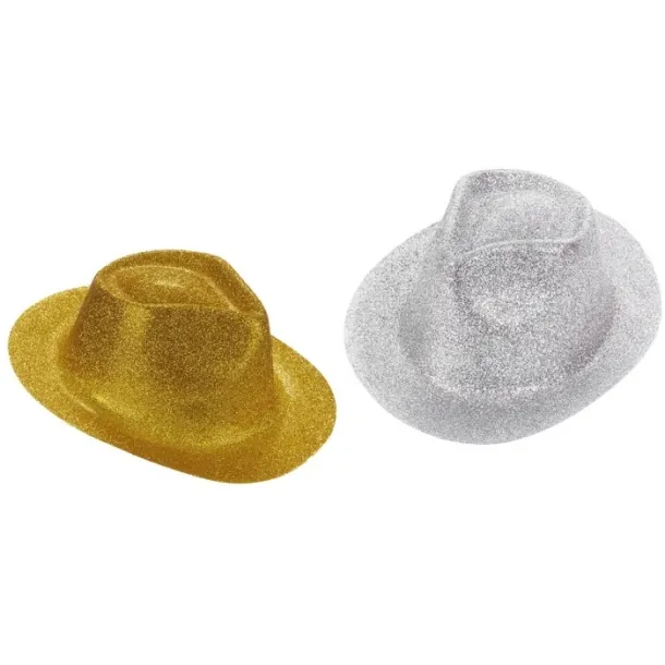 Glitter Cowboy Hat Assorted Silver And Gold